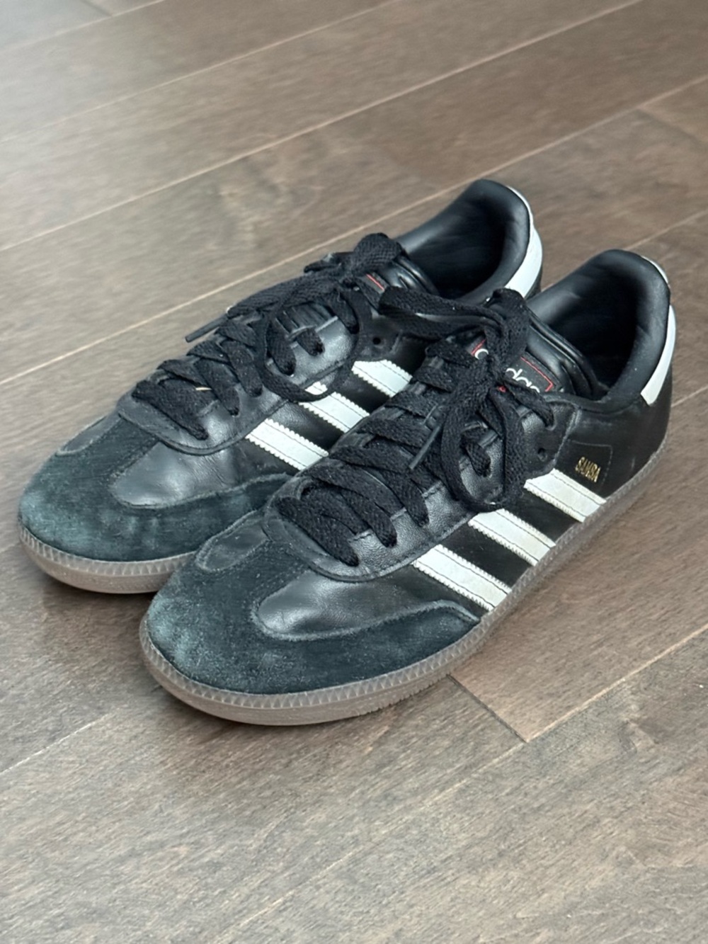adidas Black & White Leather Suede Men's Sneakers